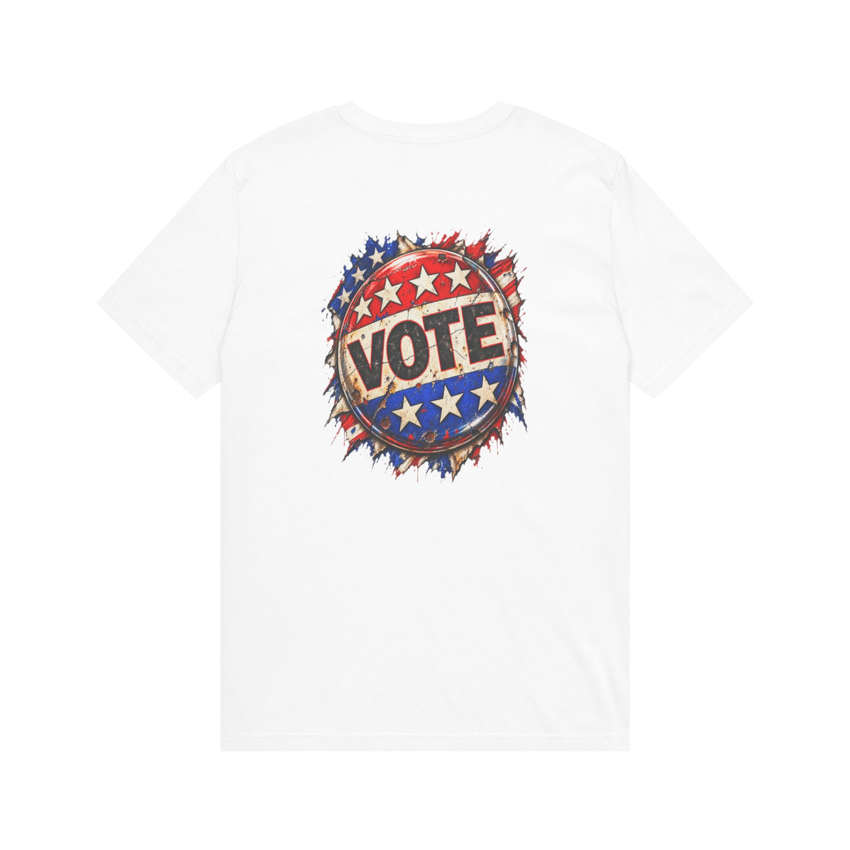 Vote – Patriotic Graphic T-Shirt | Back Print + Chest Logo