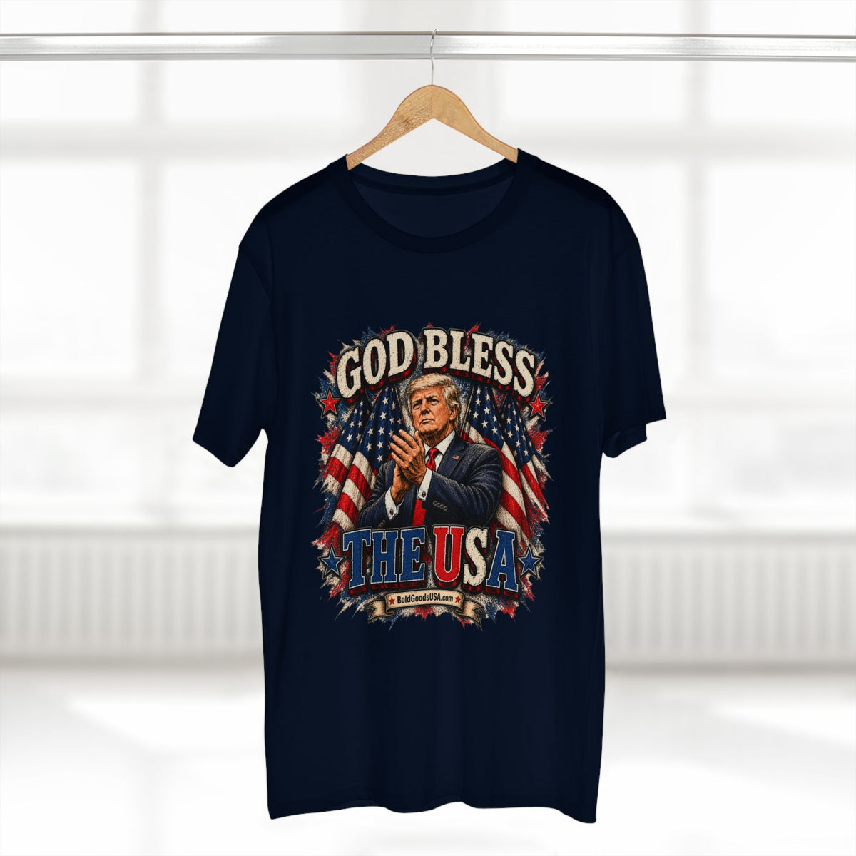God Bless The USA – Patriotic Graphic T-Shirt | Front Print