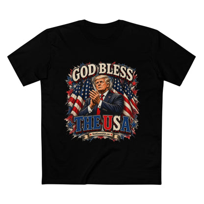 God Bless The USA – Patriotic Graphic T-Shirt | Front Print