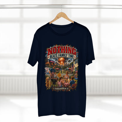 Nothing Beats Family Time – Satire Graphic T-Shirt | Front Print
