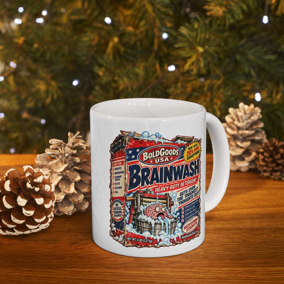 Bold Goods Brain Wash – Political Satire  11 oz / 15 oz Mug