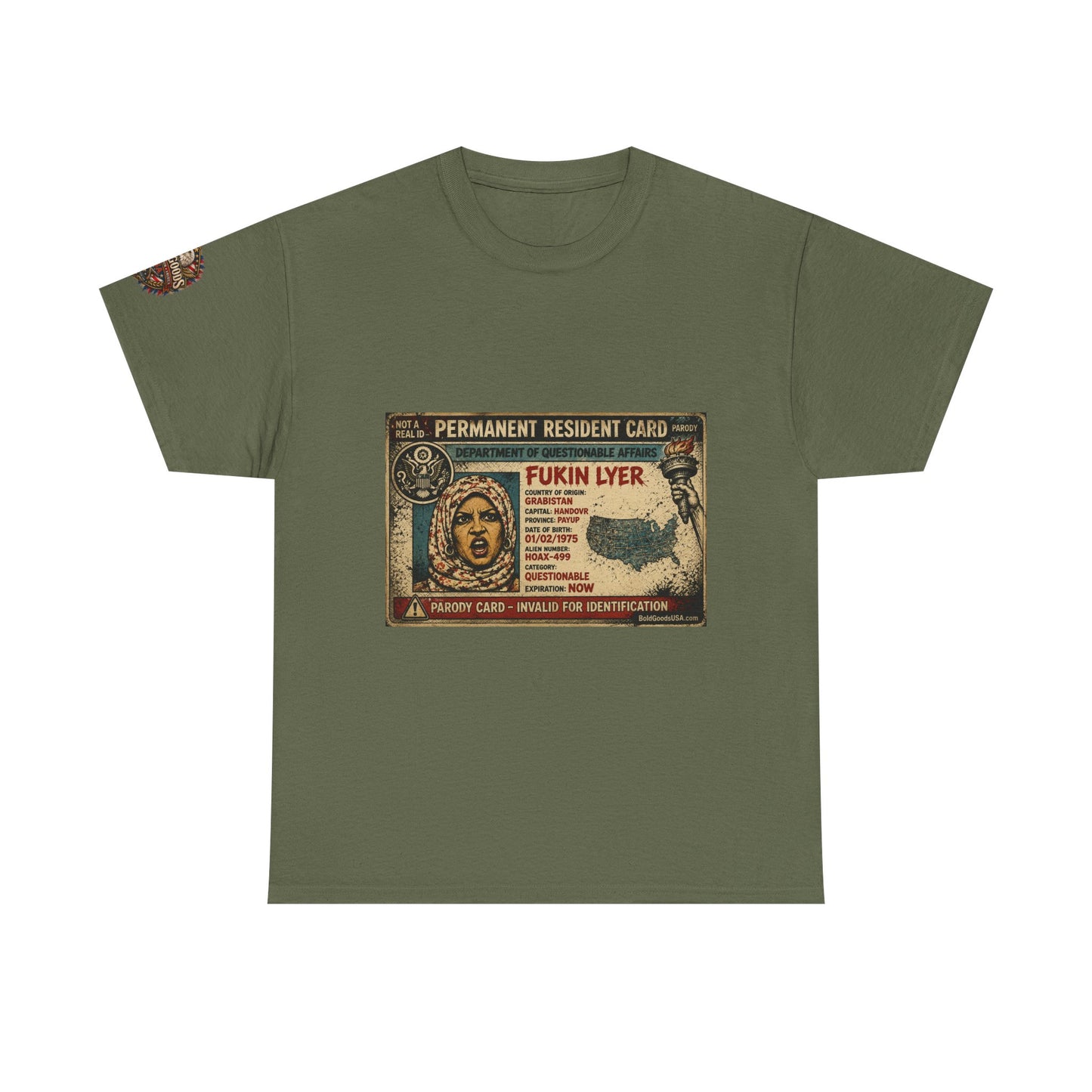 Fukin Lyer – Political Satire Graphic T-Shirt | Front Print + Sleeve Logo