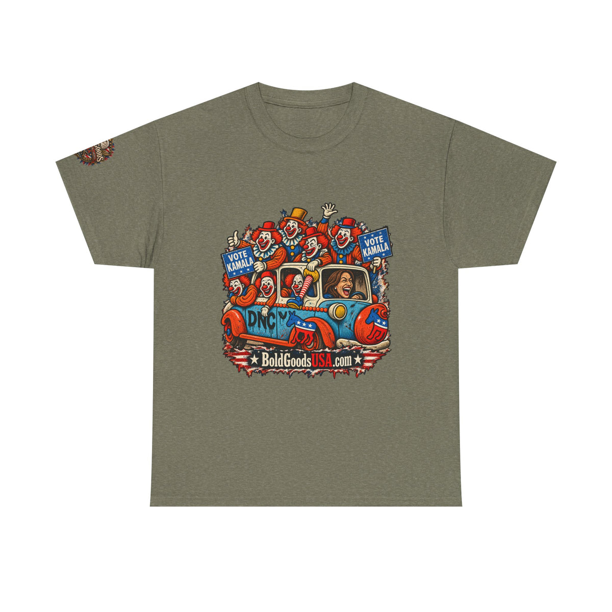 Vote Kamala Graphic T-Shirt | Front Print + Sleeve Logo