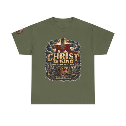 Christ is King –  Graphic T-Shirt | Front Print + Sleeve Logo
