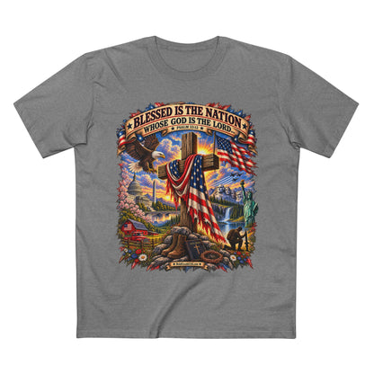 Blessed Is The Nation –  Graphic T-Shirt | Front Print
