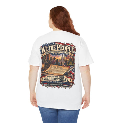 We the People – Patriotic T-Shirt | Back Print + Chest Logo