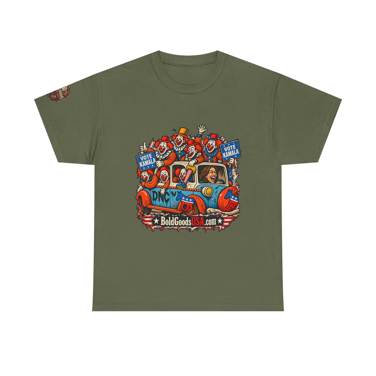 Vote Kamala Graphic T-Shirt | Front Print + Sleeve Logo
