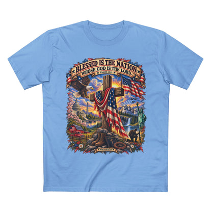 Blessed Is The Nation –  Graphic T-Shirt | Front Print