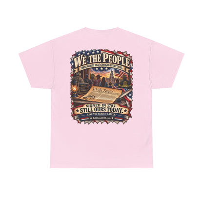 We the People – Patriotic T-Shirt | Back Print + Chest Logo