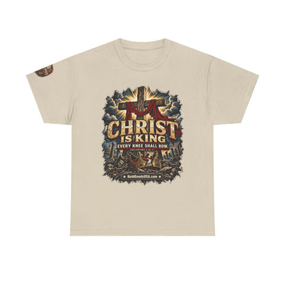 Christ is King –  Graphic T-Shirt | Front Print + Sleeve Logo