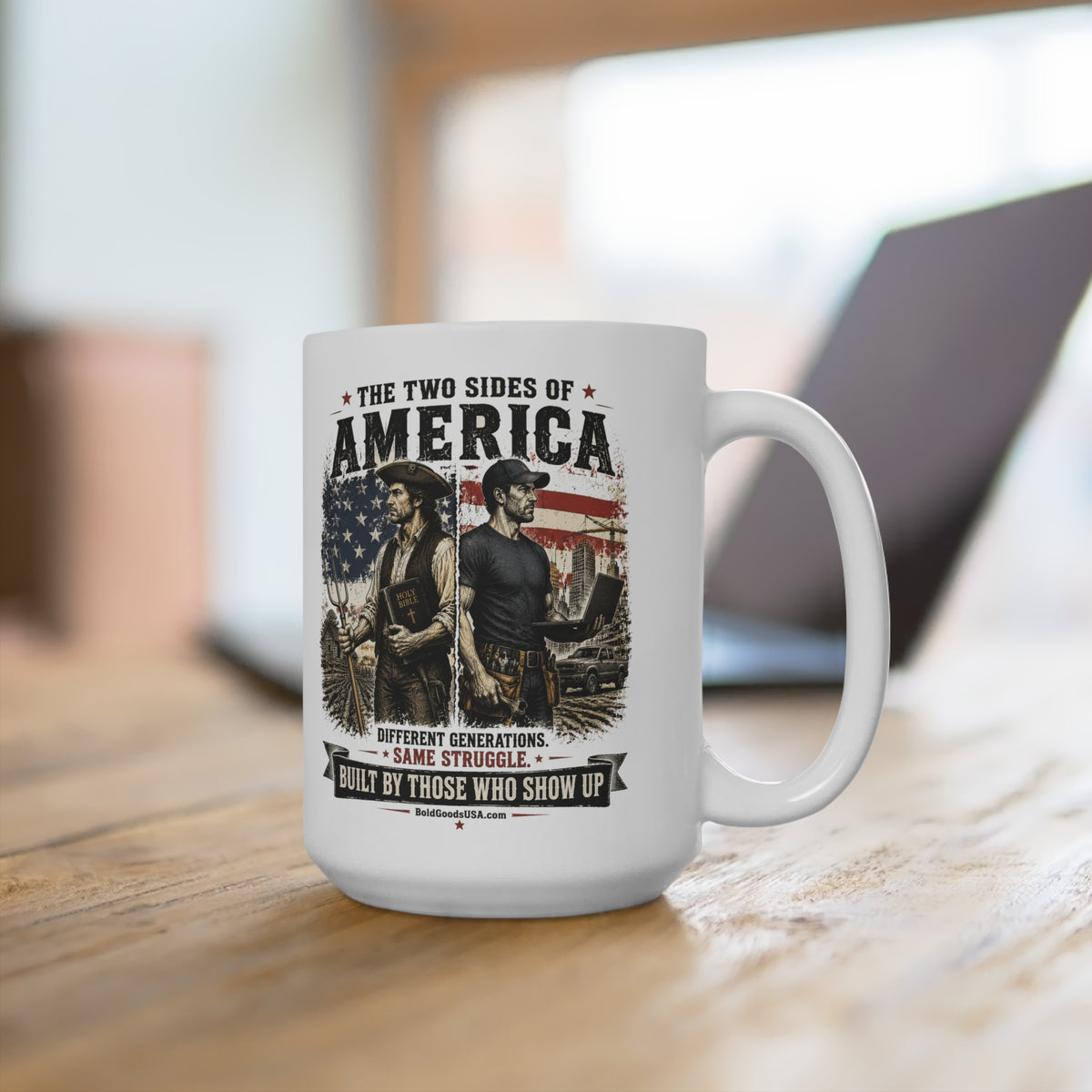The Two Sides of America - Patriotic 15oz Mug