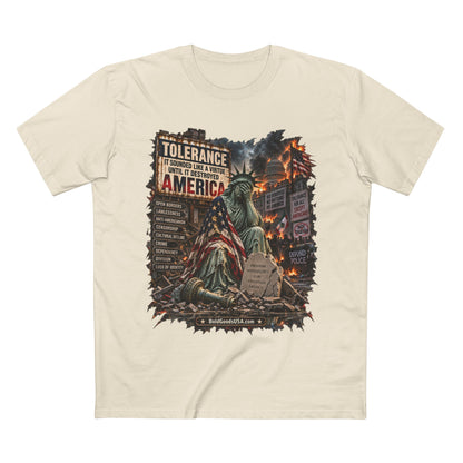 Tolerance – Political Satire Graphic T-Shirt | Front Print