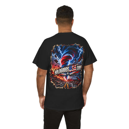 BoldGoodsUSA Twister– Patriotic T-Shirt | Back Print + Chest Logo