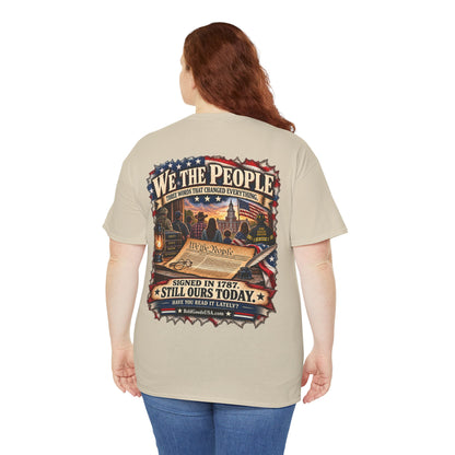 We the People – Patriotic T-Shirt | Back Print + Chest Logo