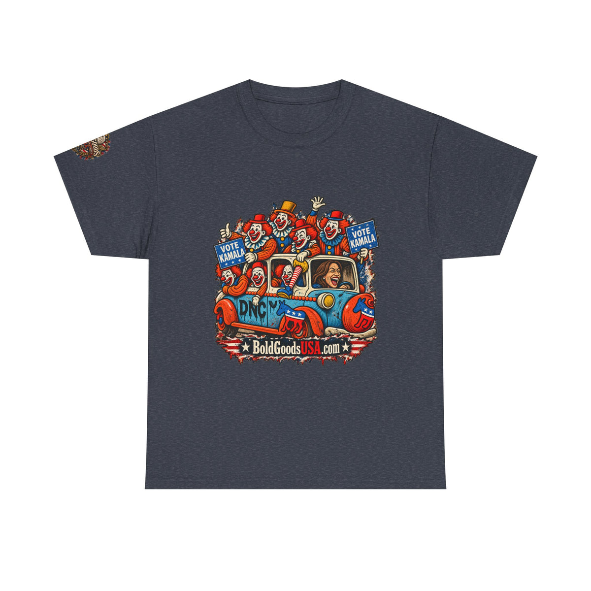 Vote Kamala Graphic T-Shirt | Front Print + Sleeve Logo
