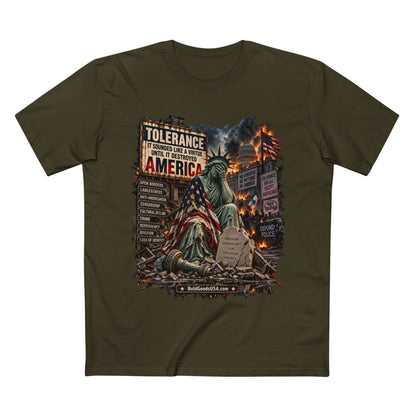 Tolerance – Political Satire Graphic T-Shirt | Front Print