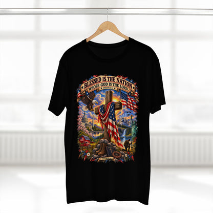 Blessed Is The Nation –  Graphic T-Shirt | Front Print