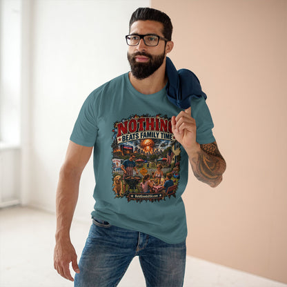 Nothing Beats Family Time – Satire Graphic T-Shirt | Front Print