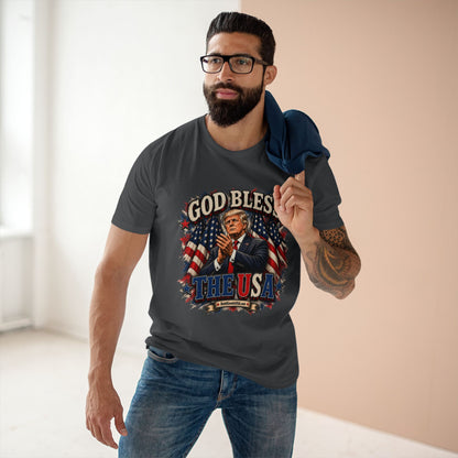 God Bless The USA – Patriotic Graphic T-Shirt | Front Print