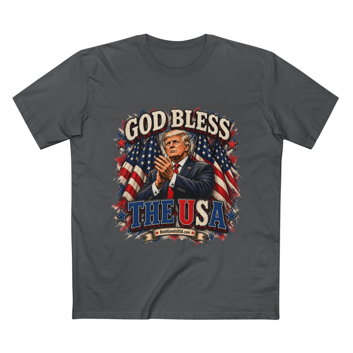 God Bless The USA – Patriotic Graphic T-Shirt | Front Print