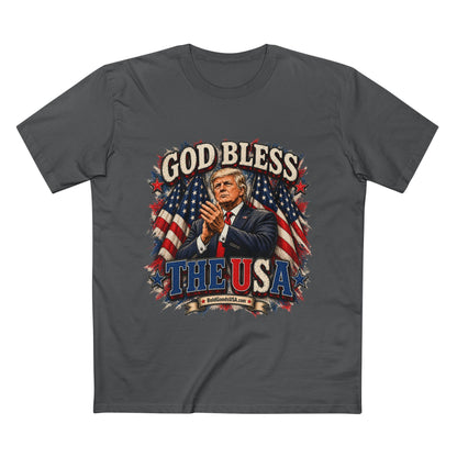God Bless The USA – Patriotic Graphic T-Shirt | Front Print