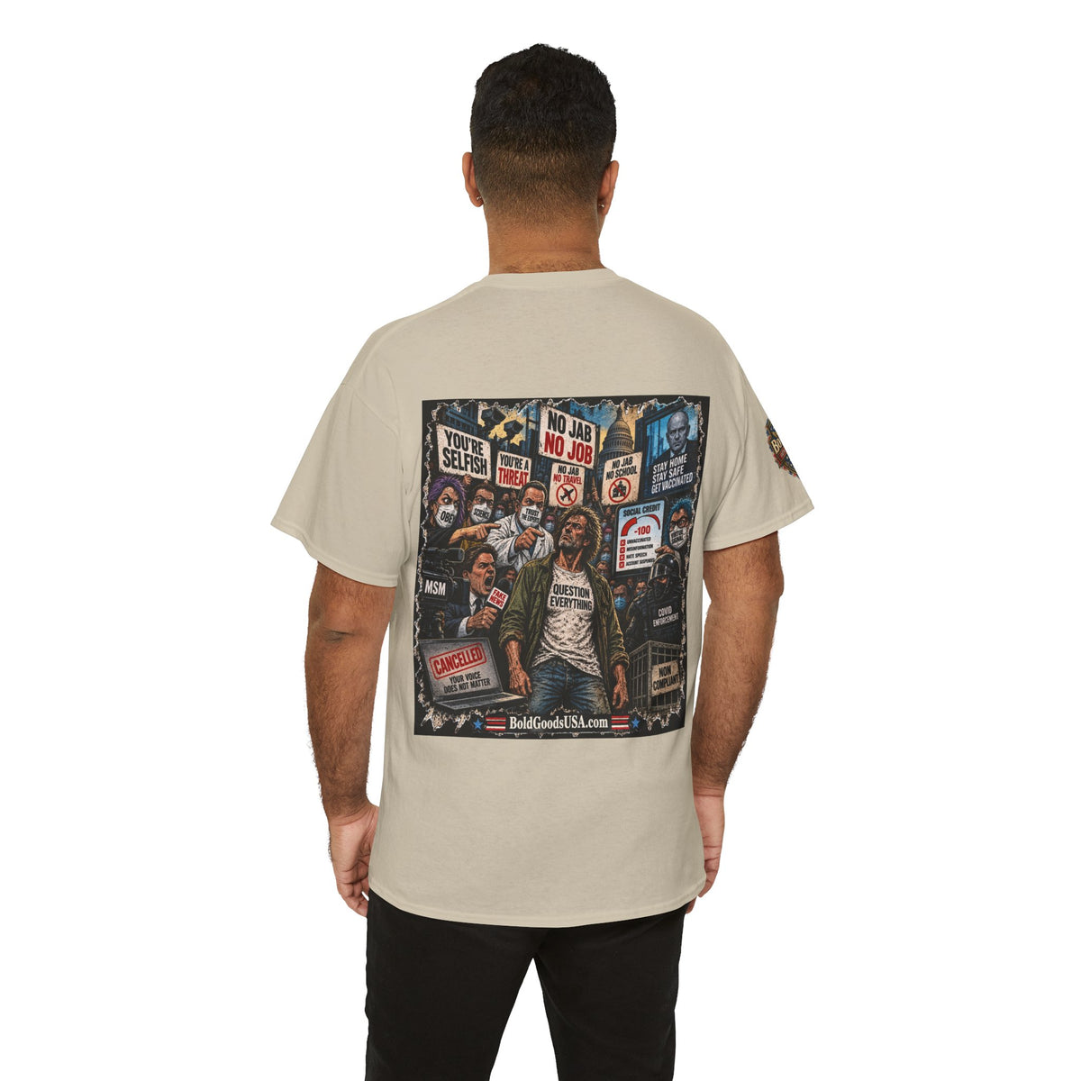 Trust the Science - Graphic T-Shirt | Back Print + Sleeve Logo