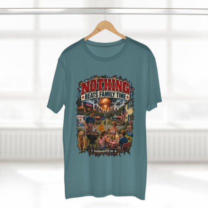 Nothing Beats Family Time – Satire Graphic T-Shirt | Front Print