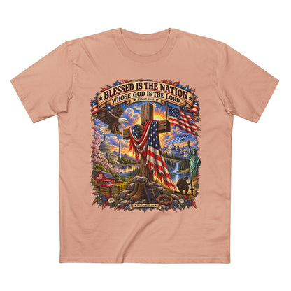 Blessed Is The Nation –  Graphic T-Shirt | Front Print