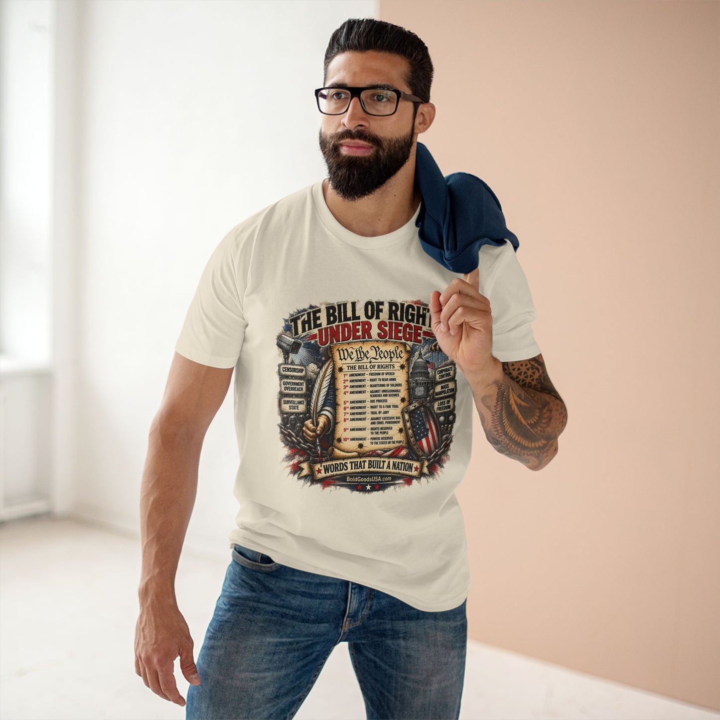 Bill of Rights – American Freedom Graphic T-Shirt | Front Print