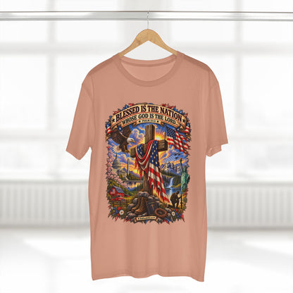 Blessed Is The Nation –  Graphic T-Shirt | Front Print