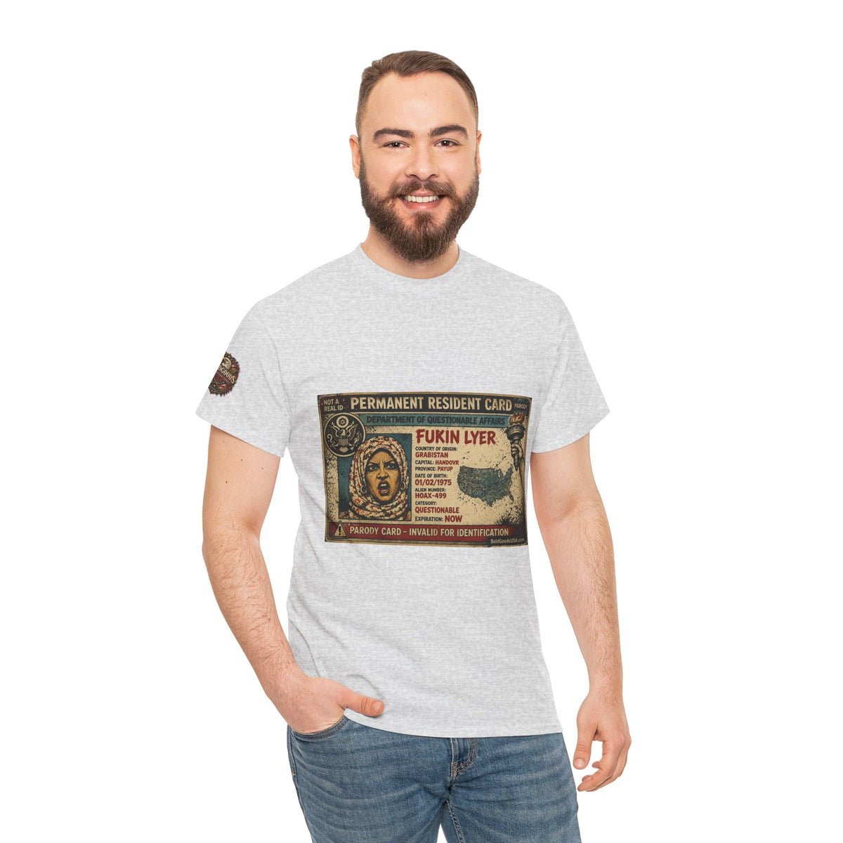 Fukin Lyer – Political Satire Graphic T-Shirt | Front Print + Sleeve Logo