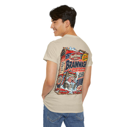 BG Brainwash – Political Satire T-Shirt | Back Print + Chest Logo