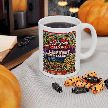 Leftist Word Salad – Political Satire  11 oz / 15 oz Mug