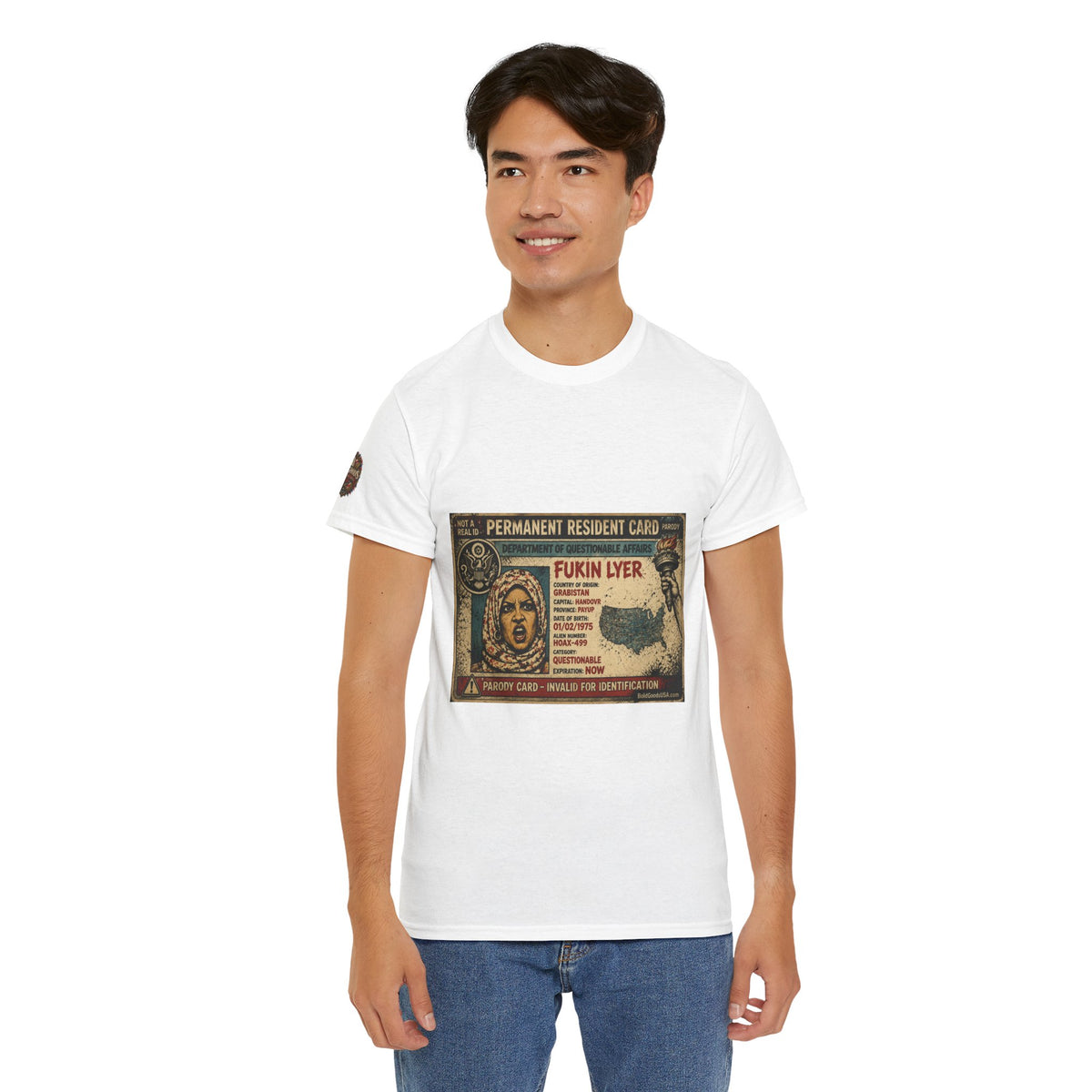Fukin Lyer – Political Satire Graphic T-Shirt | Front Print + Sleeve Logo