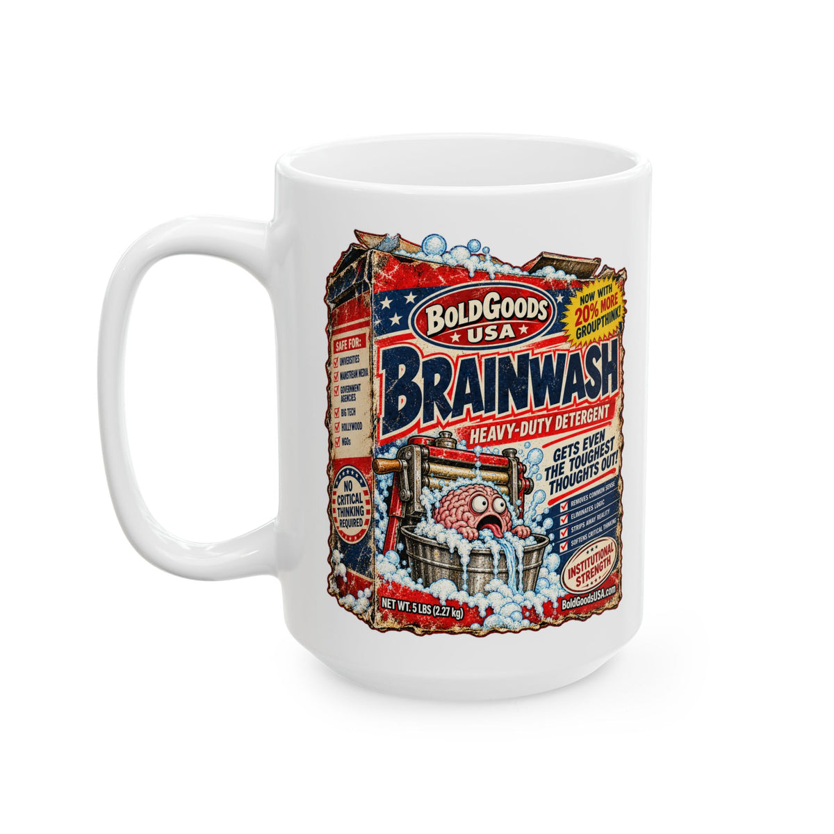 Bold Goods Brain Wash – Political Satire  11 oz / 15 oz Mug