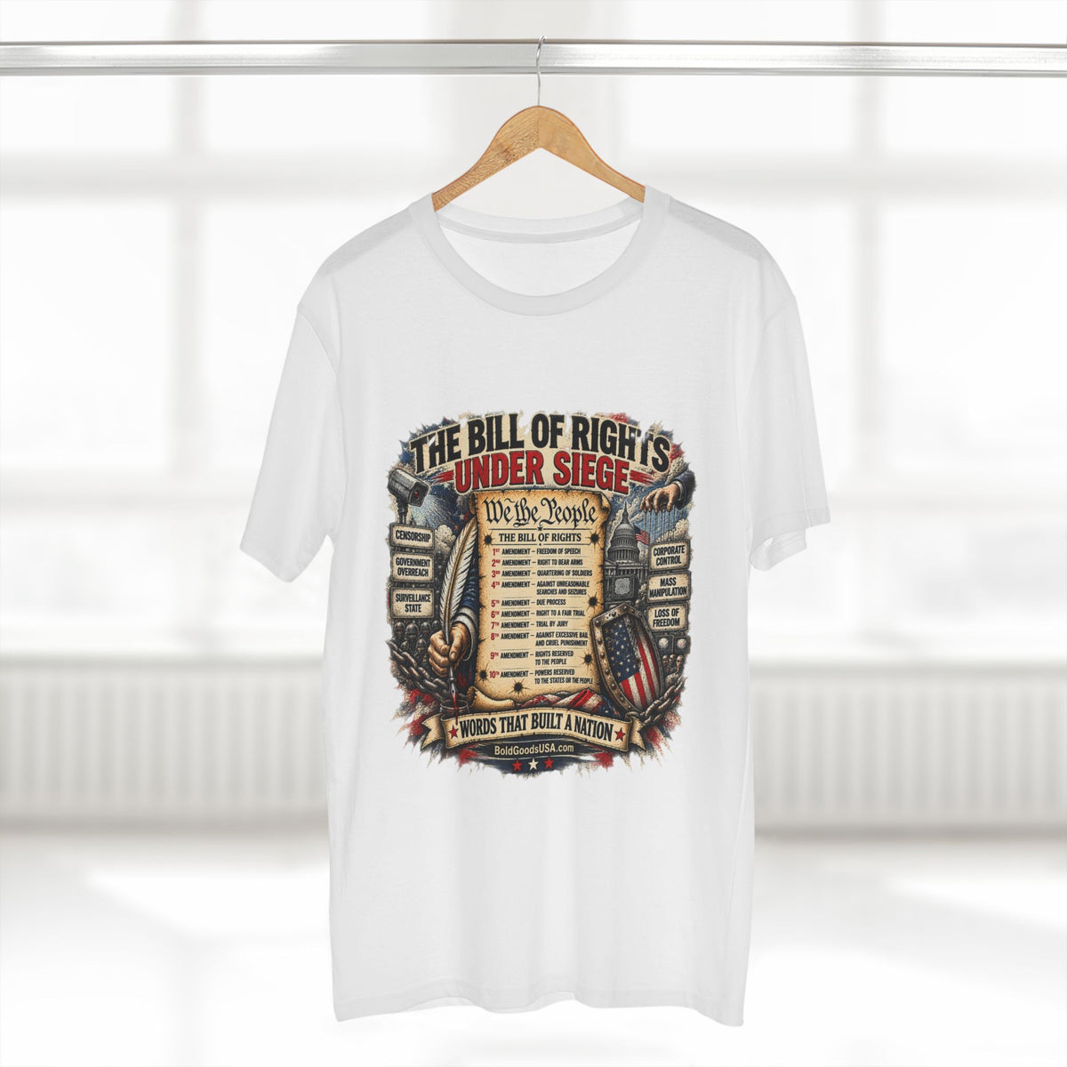 Bill of Rights – American Freedom Graphic T-Shirt | Front Print