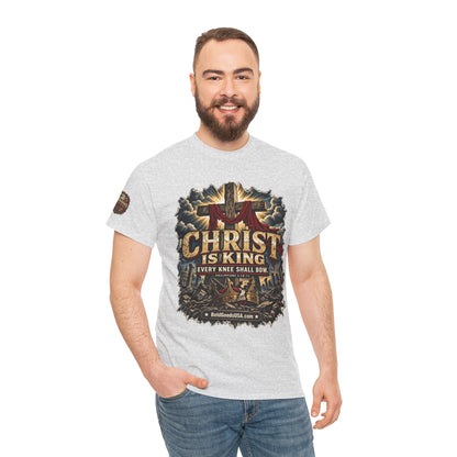 Christ is King –  Graphic T-Shirt | Front Print + Sleeve Logo