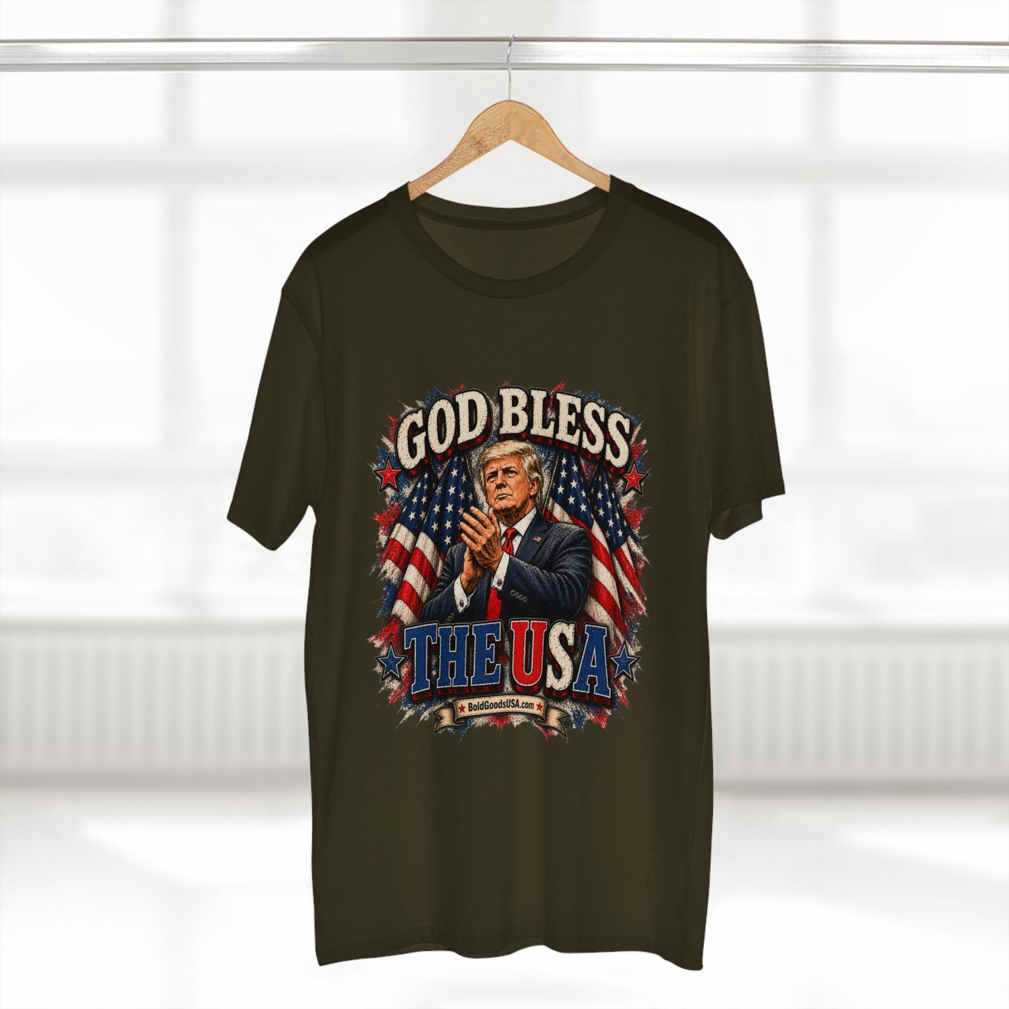 God Bless The USA – Patriotic Graphic T-Shirt | Front Print