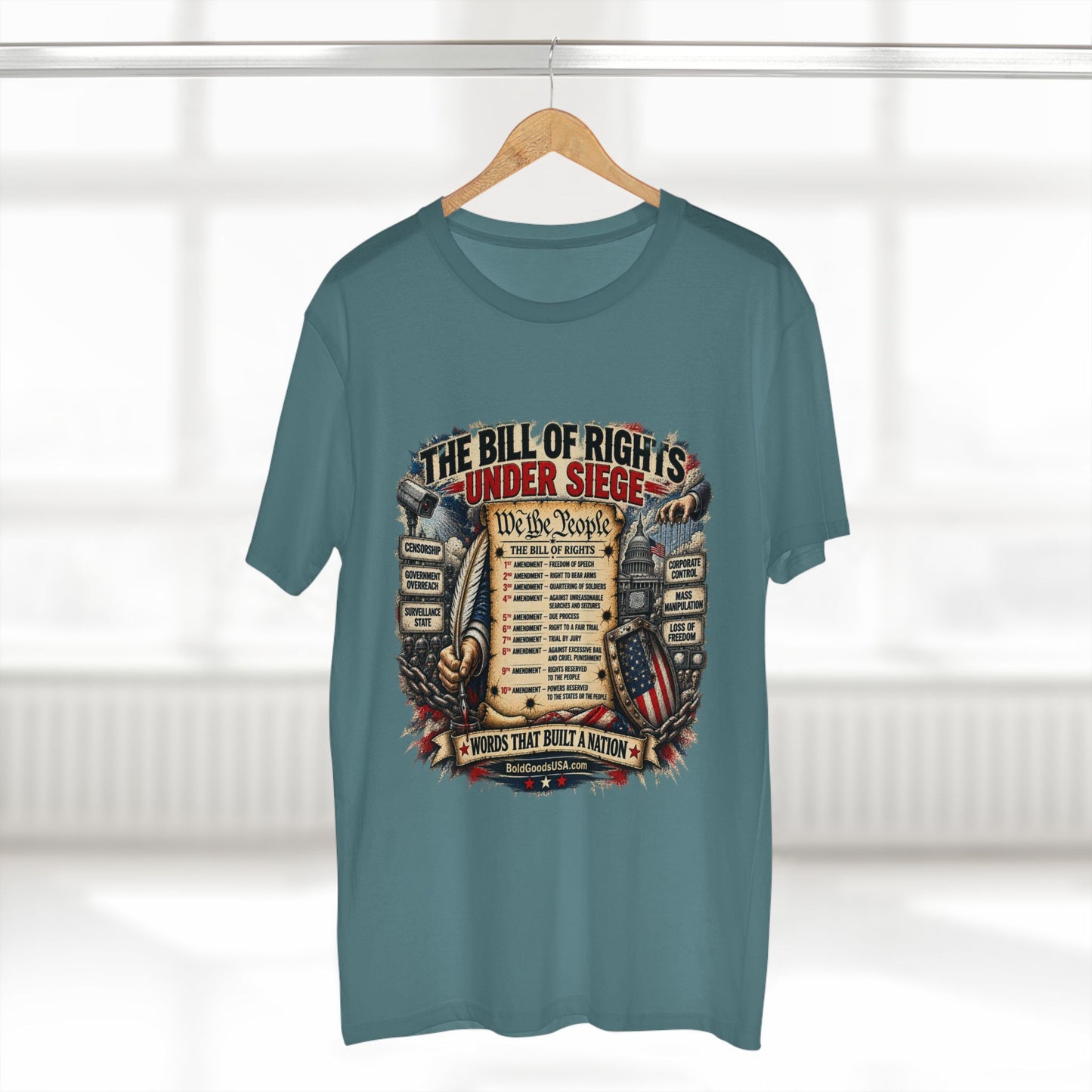 Bill of Rights – American Freedom Graphic T-Shirt | Front Print