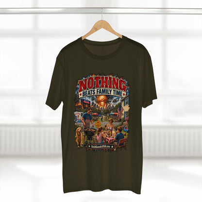 Nothing Beats Family Time – Satire Graphic T-Shirt | Front Print