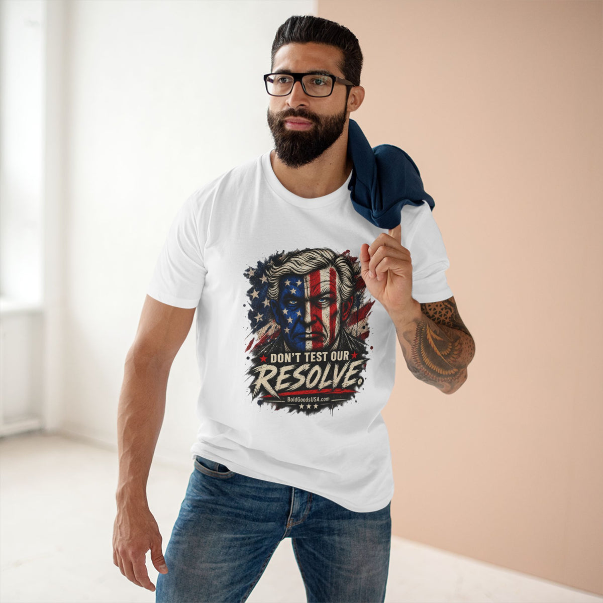 Don't Test Our Resolve USA - Patriotic Graphic T-Shirt | Front Print