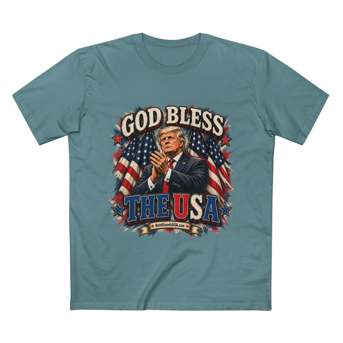 God Bless The USA – Patriotic Graphic T-Shirt | Front Print