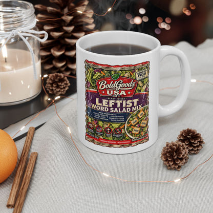 Leftist Word Salad – Political Satire  11 oz / 15 oz Mug