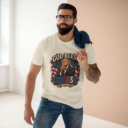 God Bless The USA – Patriotic Graphic T-Shirt | Front Print