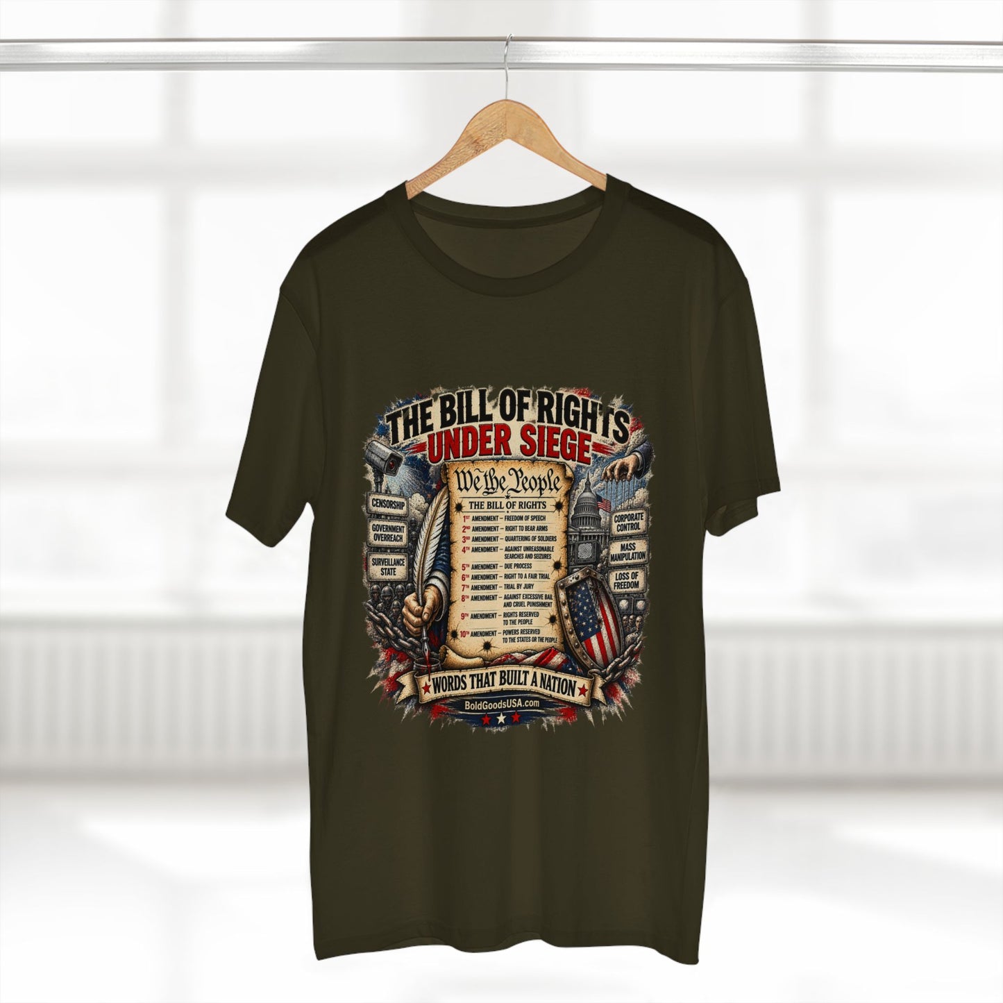 Bill of Rights – American Freedom Graphic T-Shirt | Front Print