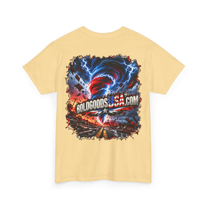 BoldGoodsUSA Twister– Patriotic T-Shirt | Back Print + Chest Logo
