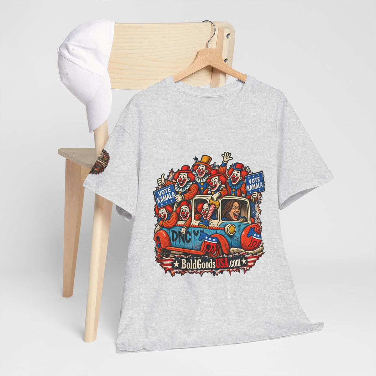 Vote Kamala Graphic T-Shirt | Front Print + Sleeve Logo