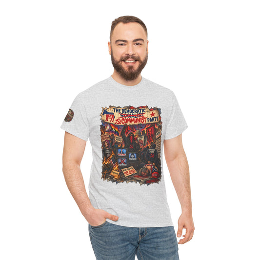 Communist Party - Front Print + Sleeve Logo T-Shirt
