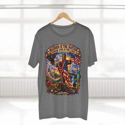 Blessed Is The Nation –  Graphic T-Shirt | Front Print