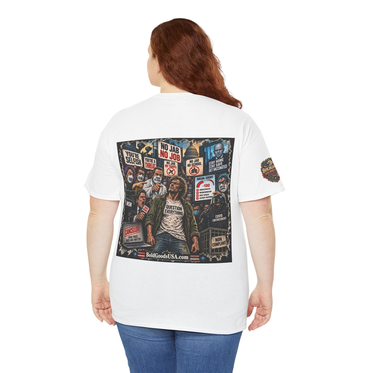 Trust the Science - Graphic T-Shirt | Back Print + Sleeve Logo